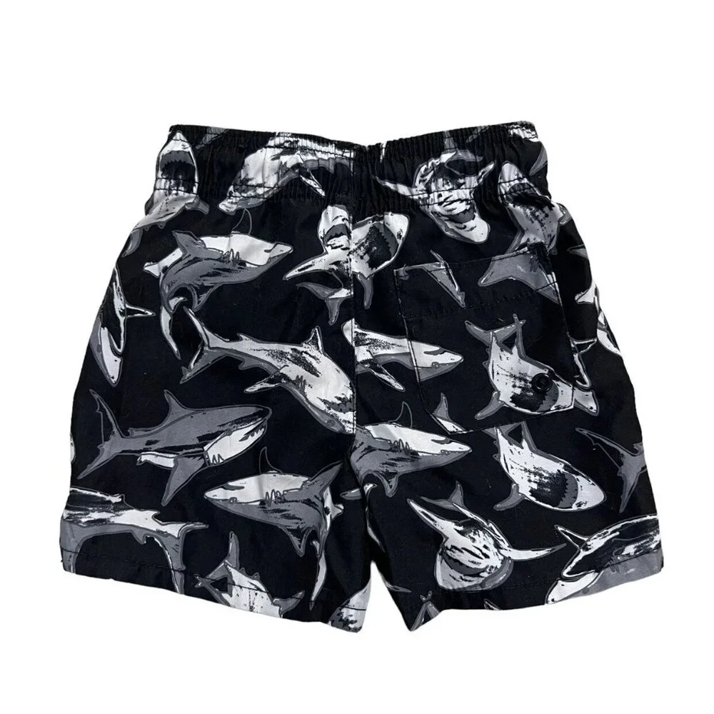 Children's Place 12-18m Shark Rashguard & Swim Trunks Set